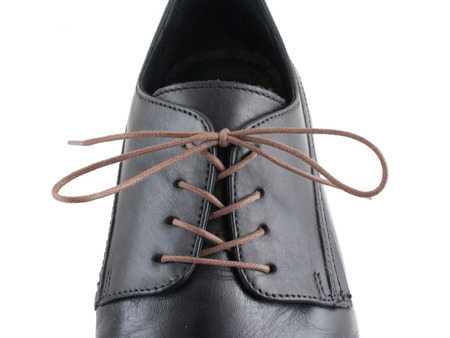 Sznurówki woskowane do butów okrągłe brązowe